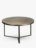 nkuku Maba Metal Coffee Table, Antique Brass
