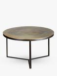 Nkuku Maba Metal Coffee Table, Antique Brass