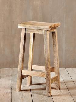 nkuku Ambi Mango Wood Tall Stool, Natural, Natural