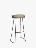 Nkuku Loko Mango Wood Tall Stool, Natural/Rust