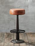 Nkuku Narwana Leather Round Stool