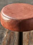 Nkuku Narwana Leather Round Stool