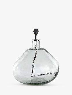 nkuku Baba Large Wide Glass Lamp Base - view 2, Clear