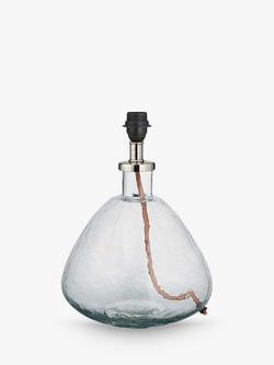 nkuku Baba Small Wide Glass Lamp Base - view 2, Clear