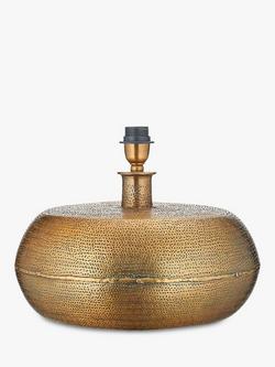 nkuku Lumbu Table Lamp Base, Antique Brass, Small, Antique Brass