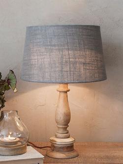 nkuku Usha Mango Wood Lamp Base, Natural, Mango Wood