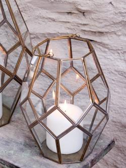 nkuku Mohani Lantern, Antique Brass