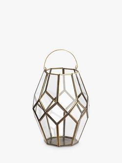 nkuku Mohani Lantern - view 2, Antique Brass