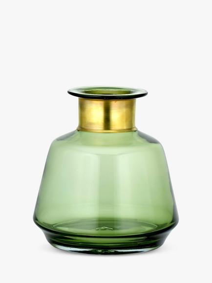 nkuku Miza Vase, H20.5cm, Green
