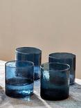 nkuku Yala Hammered Glass Tumbler, Set of 4, 325ml