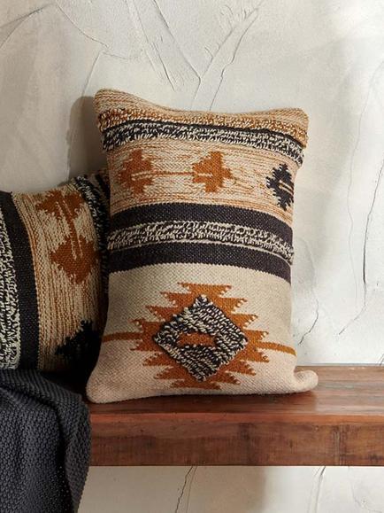 nkuku Tussi Sia Cushion Cover, Mustard/Grey - view 2, Mustard/Grey