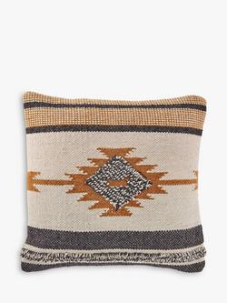 nkuku Tussi Mara Cushion Cover, Mustard/Grey, Mustard/Grey