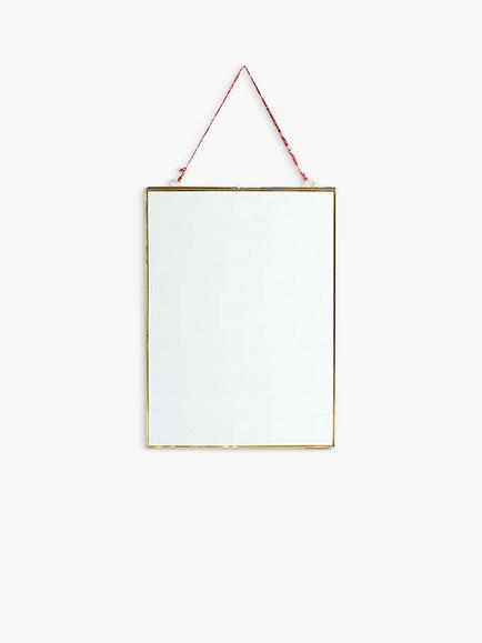 nkuku Kiko Glazed Portrait Photo Frame, Antique Brass - view 2, Antique Brass