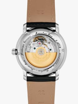 Frederique Constant FC-335MC4P6 Men's Moonphase Leather Strap Watch, Black/White - view 2, Black/White