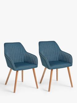 John Lewis Toronto Dining Armchairs, Set of 2, Navy