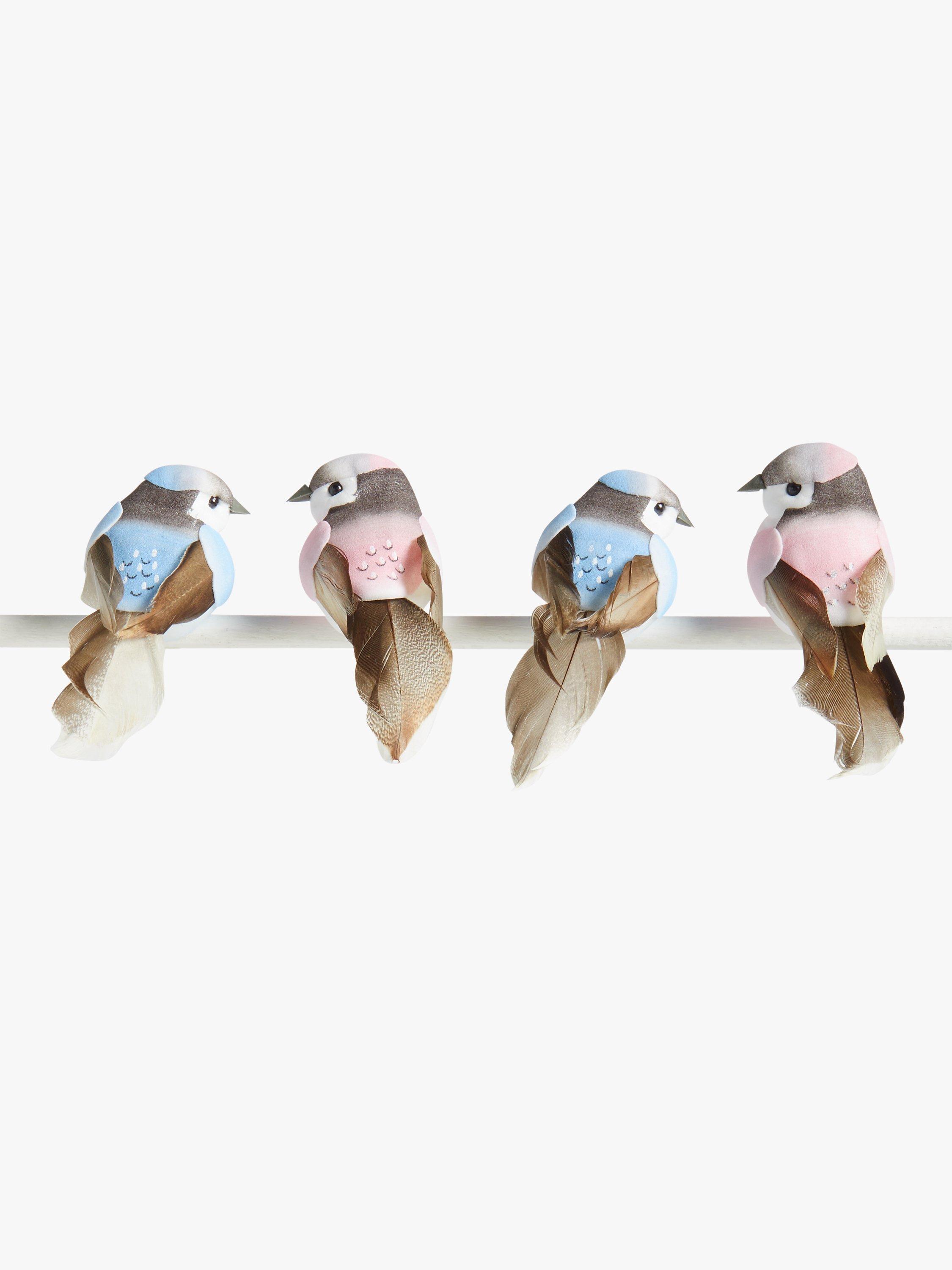 John Lewis Pink & Blue Birds, Pack of 4