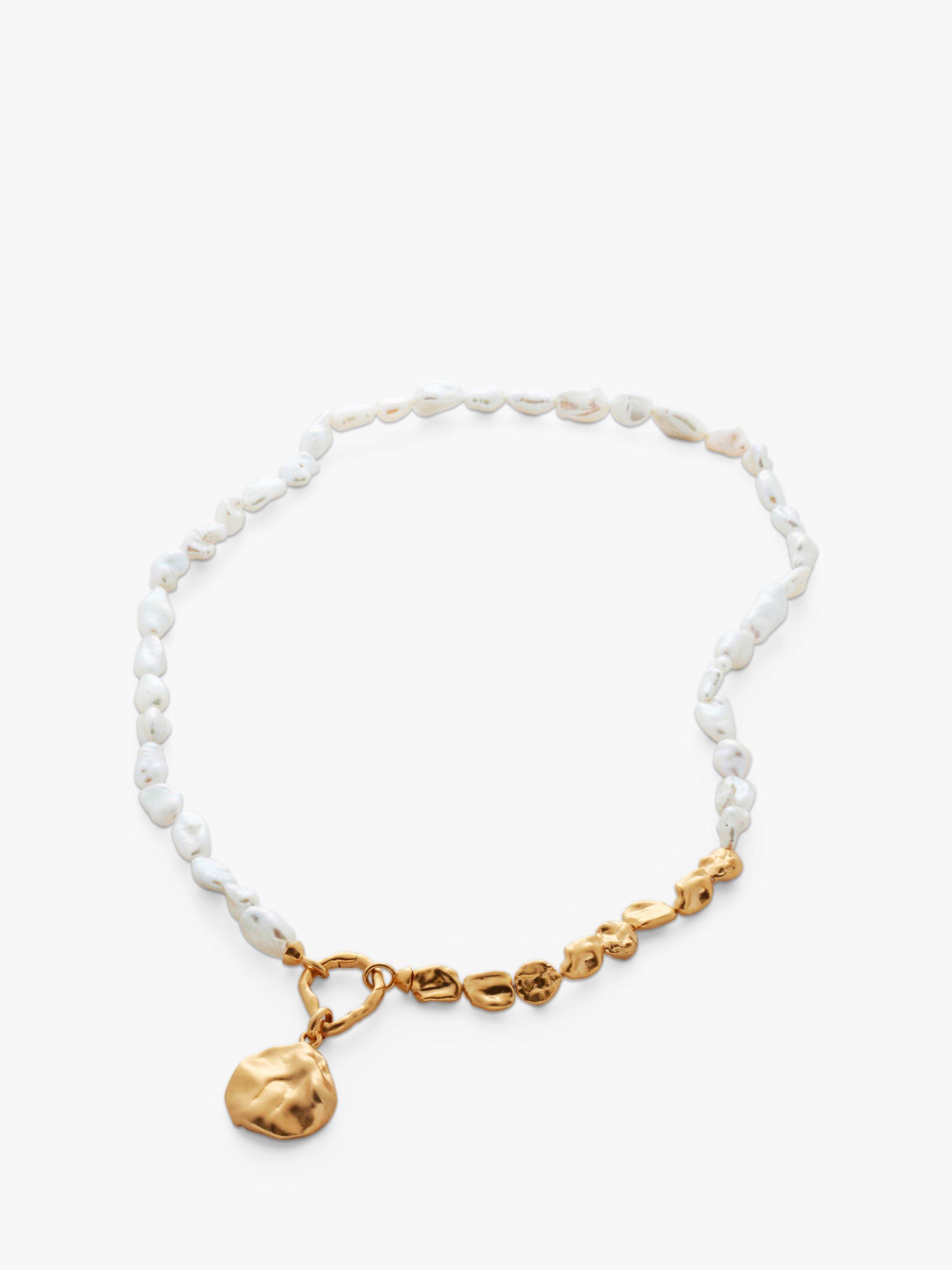 Product image 3 of 6, which shows Monica Vinader x Mother of Pearl Molten Cast Charm, Gold