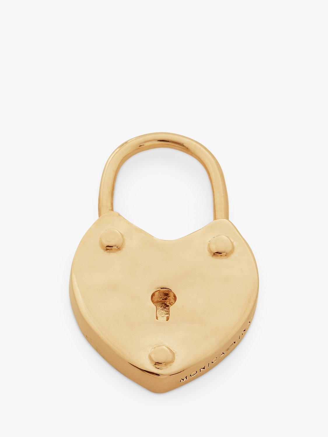 Monica Vinader Padlock Heart Pendant, Gold