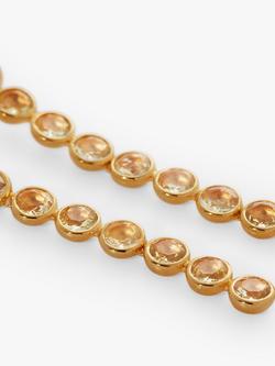 Monica Vinader Kate Quartz Long Drop Cocktail Earrings, Gold - view 2, Gold