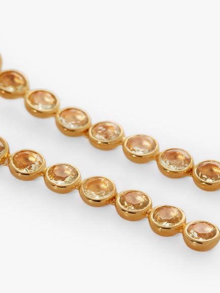 Monica Vinader Kate Quartz Long Drop Cocktail Earrings, Gold - view 2, Gold