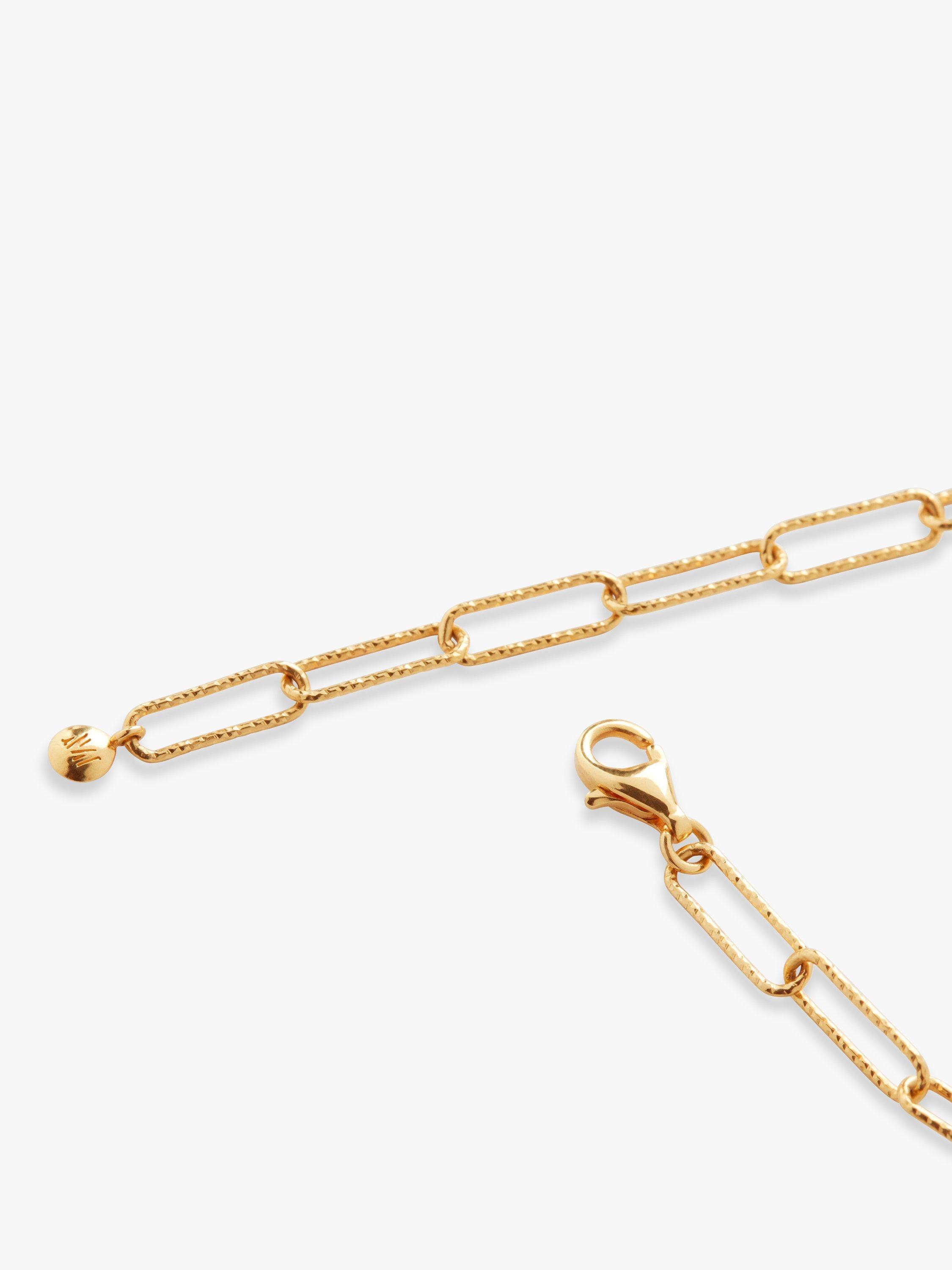 Monica Vinader Alta Textured Long Chain Necklace, Gold