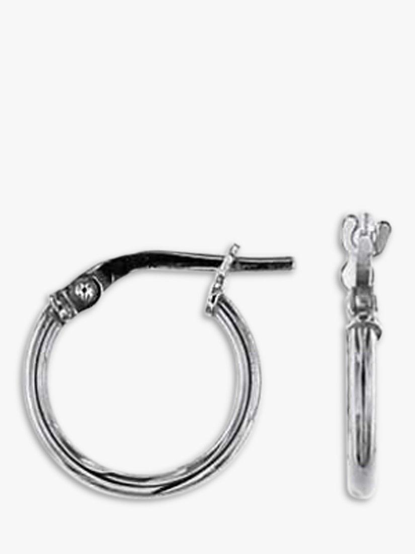 The Hoop Station Clasica Huggie Hoop Earrings, Silver