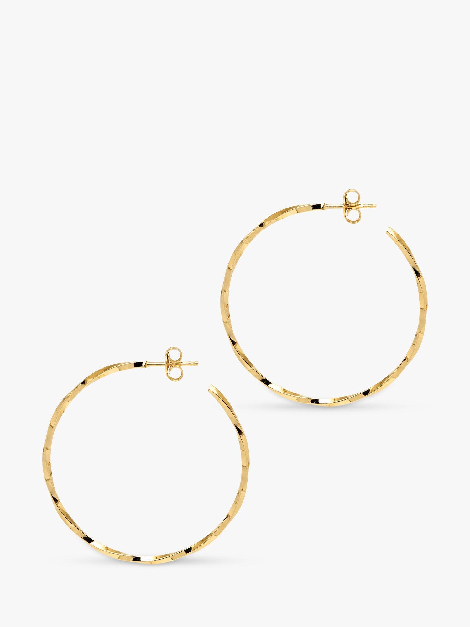 Product image 1 of 3, which shows The Hoop Station La Lago Di Como Small Hoop Earrings, 3.8cm, Gold