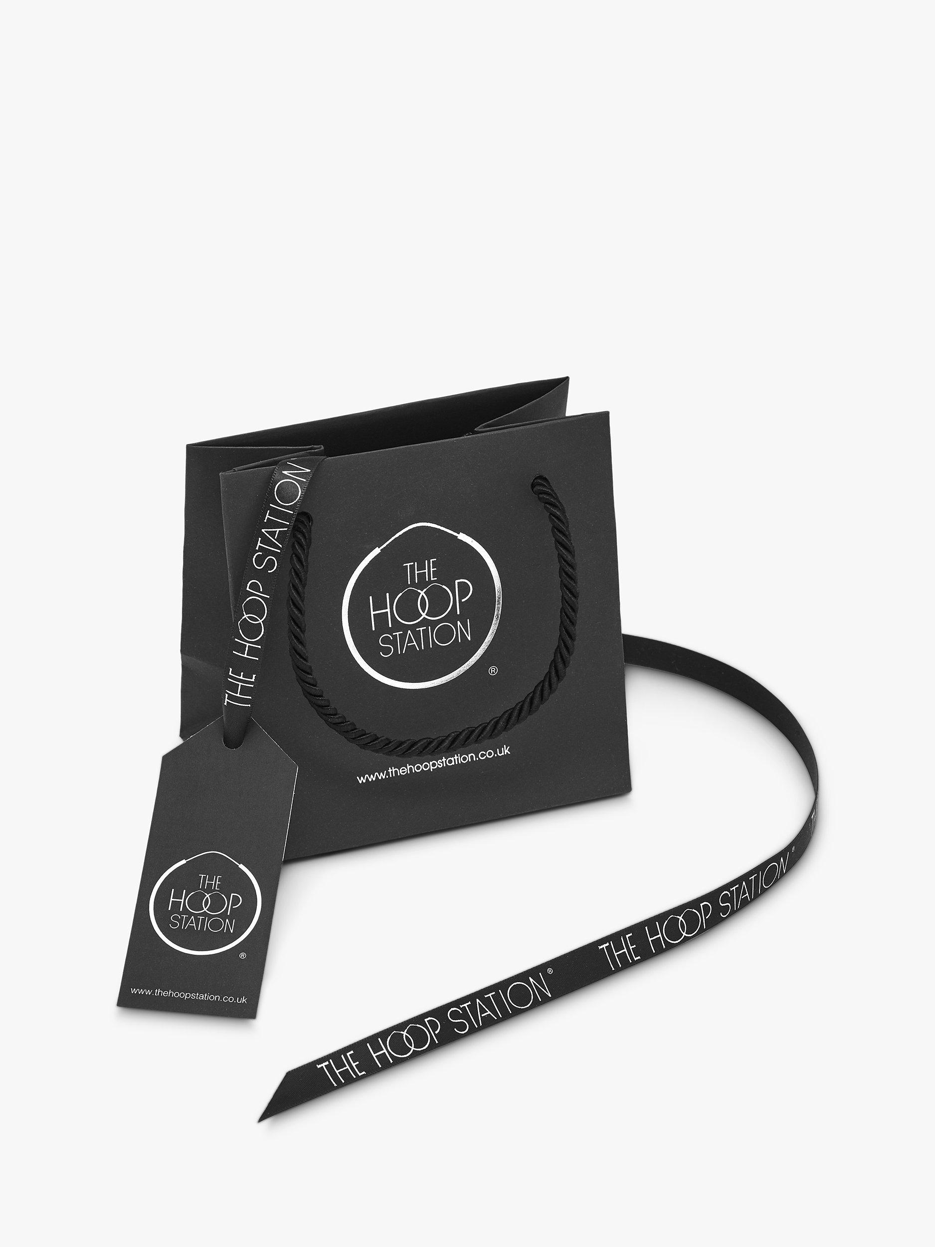 Product image 3 of 3, which shows The Hoop Station La Lago Di Como Small Hoop Earrings, 3.8cm, Gold
