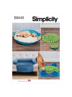 Simplicity Pet Bed, Chair Cover and Play Mats Sewing Pattern, S9445, OS, 