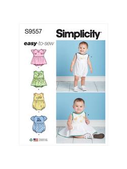 Simplicity Babies' Romper Sewing Pattern, S9557A, 