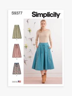 Simplicity Misses Flared Skirt Sewing Pattern, S9377, H5, 
