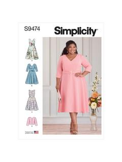 Simplicity Women's Dresses and Jacket Sewing Pattern, S9474, FF