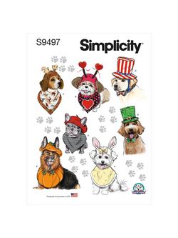 Simplicity Pet Accessories Sewing Pattern, S9497, A, 