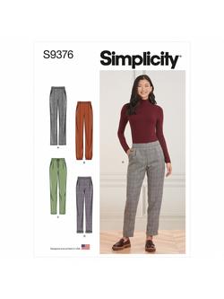 Simplicity Misses' Pull-On Trousers Sewing Pattern, S9376, H5, 
