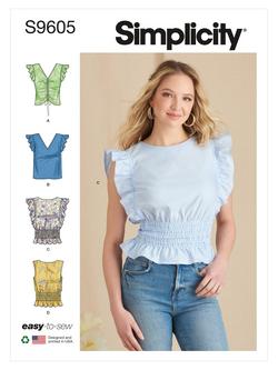 Simplicity Misses' Tops Sewing Pattern, S9605, 