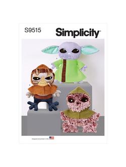 Simplicity Plush Aliens Sewing Pattern, S9515, OS, 