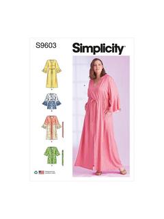 Simplicity Women's Caftans and Wraps Sewing Pattern, S9603, FF