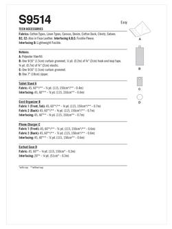 Simplicity Tech Accessories Sewing Pattern, S9514, OS - view 2, 