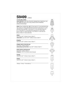 Simplicity 46cm Doll Clothes Sewing Pattern, S9499, OS - view 2, 