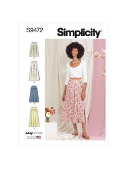 Simplicity Misses' Pleated/Gathered Skirt Sewing Pattern, S9472, 