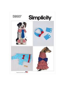 Simplicity Pet Collars, Cuffs and Dresses Sewing Pattern, SS9507, A, 