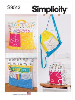 Simplicity Backpacks, Reading Pillow and Bed Organizer Sewing Pattern, S9513, OS, 