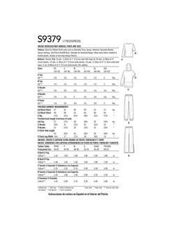 Simplicity Unisex Knit hoodies, Pants & Tees Sewing Pattern, S9379, A - view 2, 