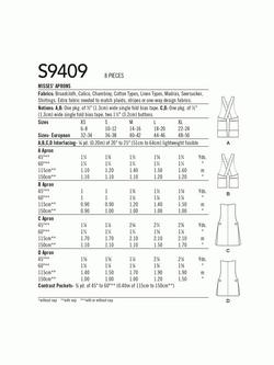 Simplicity Misses' Aprons Sewing Pattern, S9409, A - view 2, 