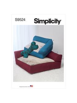 Simplicity Pet Beds and Stuffed Pillow Toy Sewing Pattern, S9524, OS, 