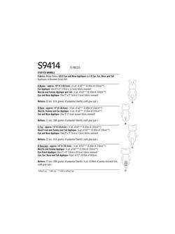 Simplicity Stuffed Animals Paper Pattern, SS9414OS - view 2, 