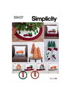Simplicity Christmas Decorations Sewing Pattern, S9437, OS, 