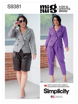 Simplicity Misses' & Women's Lined Jacket & Pants/Shorts Sewing Pattern, S9381AA, 