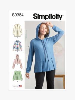 Simplicity Misses' Sweatshirts Sewing Pattern, S9384, H5, 