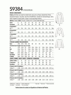 Simplicity Misses' Sweatshirts Sewing Pattern, S9384, H5 - view 2, 